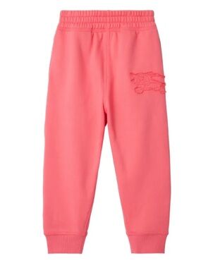 Burberry Kids Pink Organic Cotton Equestrian Knight Pants 10Y NWT 💖 Logo Joggers